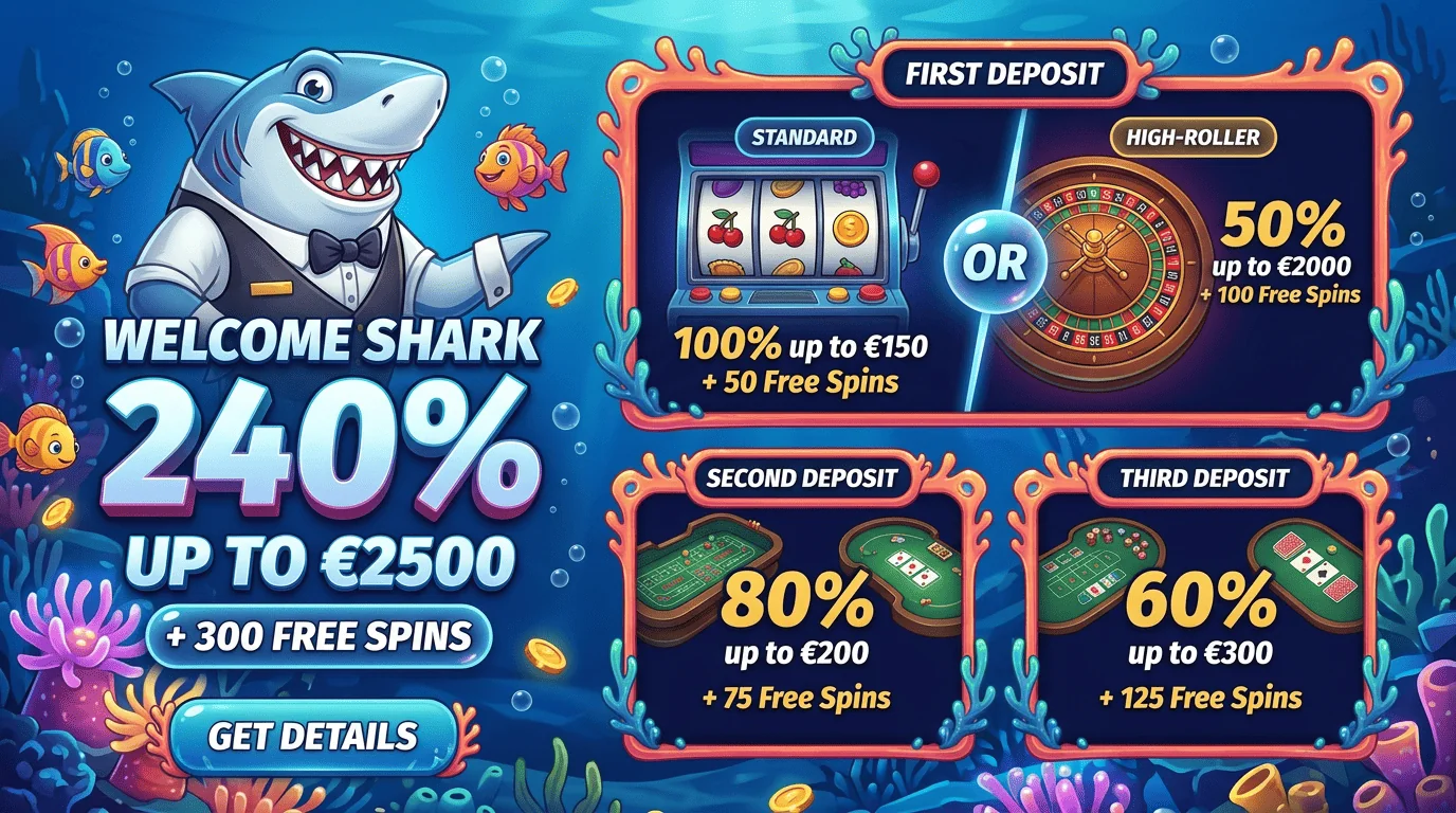 Winshark Canada online casino homepage hero image